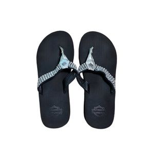 vintage y2k platform rhinestoned flip flops ♥︎